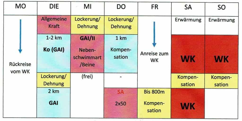 Schwimmlexikon-Zwischenwettkampftraining